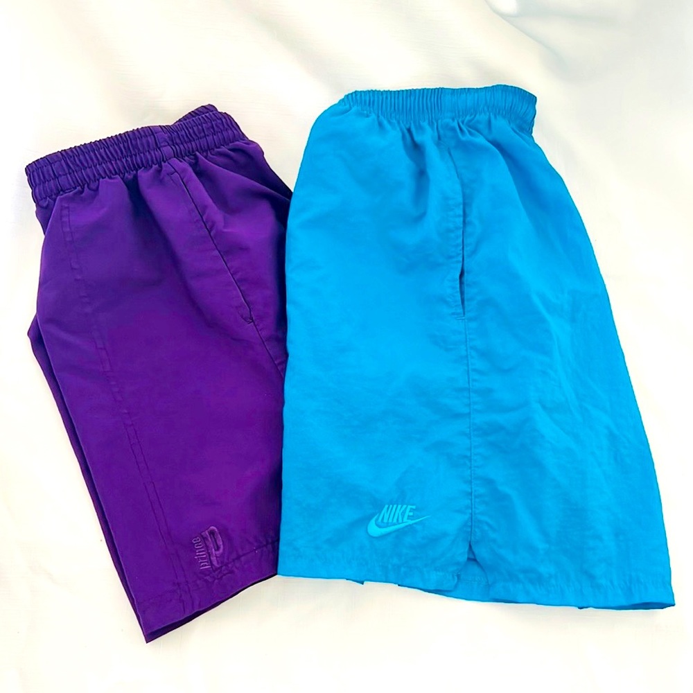 Nike / Prince~2~Active Shorts / Purple & Blue